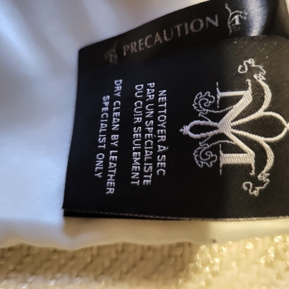 Mackage women's wool leather cream pea coat size M - Picture 9 of 10